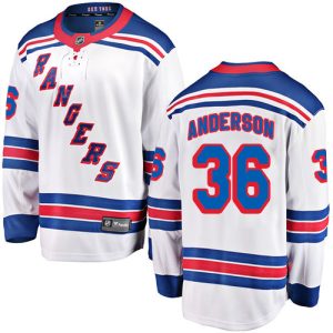 Herren New York Rangers Eishockey Trikot Glenn Anderson #36 Breakaway Weiß Fanatics Branded Auswärts